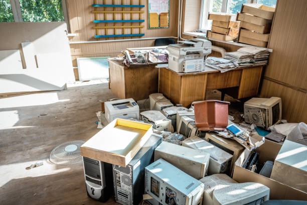 istock Abandoned office room with different equipment 1749793494