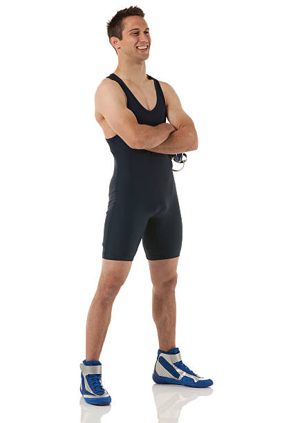istock Wrestler standing with arms crossed 174980554