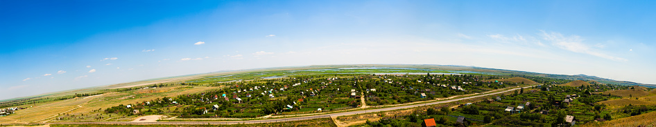 Steppe in the summer. 200MP panorama