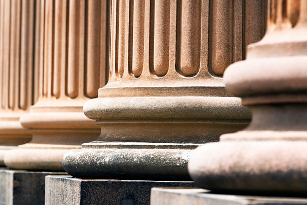istock Closeup pedestals of classical columns 174981541