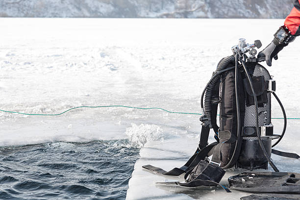 istock SCUBA equipment on the ice. 174981633