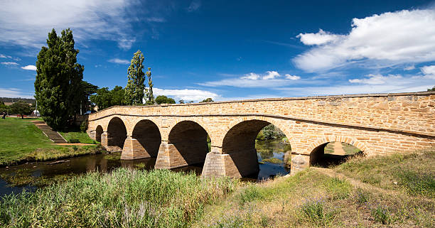 Historic Ross A picturesque bridge in the historic town of Ross in southern Tasmania. launceston tasmania stock pictures, royalty-free photos & images
