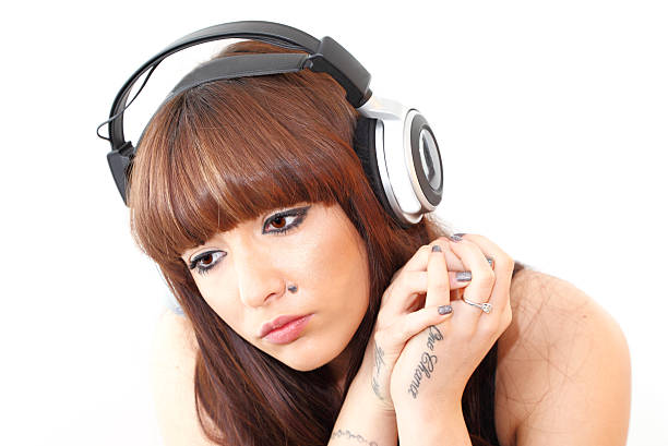 istock headphones on female 174981710