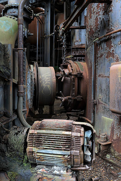istock Abandoned Machinery and Electrical Motor, Decaying Industrial Grunge 174981834