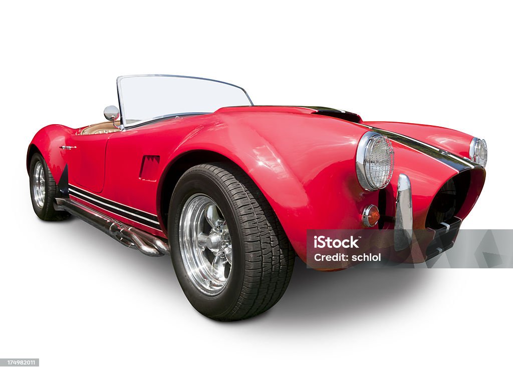 Red Cobra Roadster - Lizenzfrei Freisteller – Neutraler Hintergrund Stock-Foto