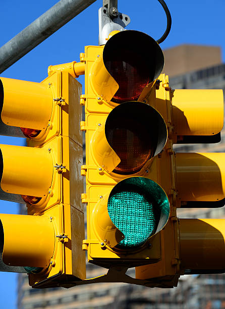 istock Yellow traffic lights in NYC 174982224