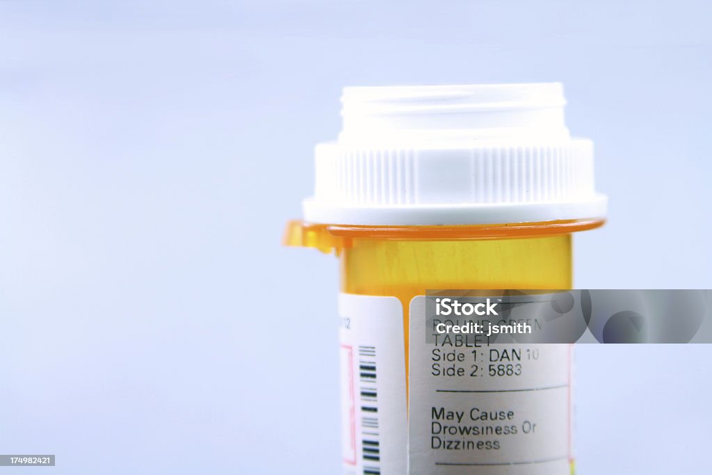 약국 약품 병-닫기 - 로열티 프리 처방 의약품 스톡 사진