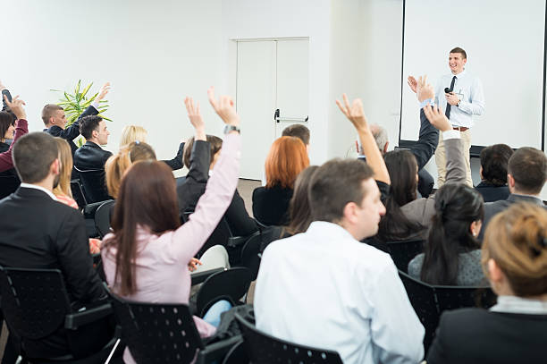 istock Young Manager answering the questions 174983350