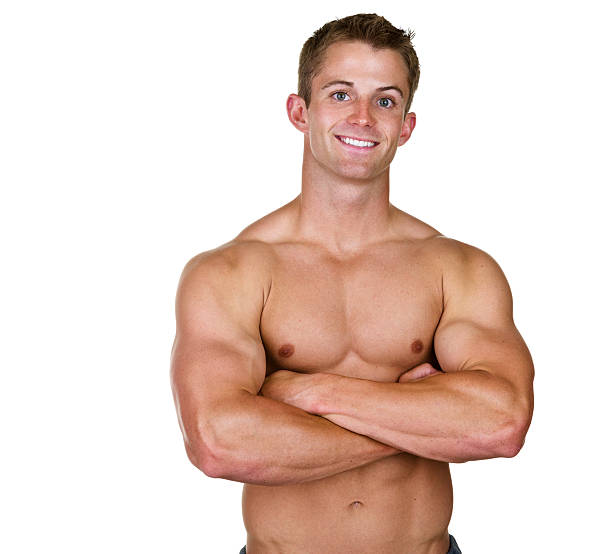 мышечная человек - shirtless professional sport cheerful front view стоковые фото и изображения