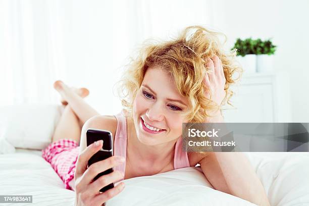 Woman With Mobile Phone Stock Photo - Download Image Now - 25-29 Years, Adult, Adults Only