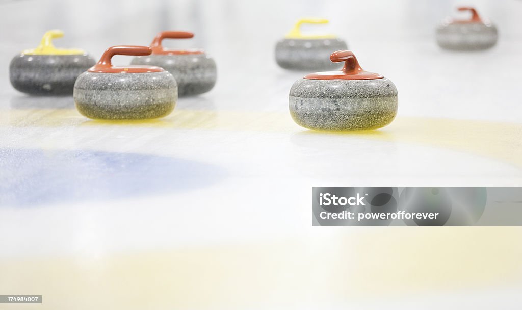 Curling Steinen - Lizenzfrei Ausrüstung und Geräte Stock-Foto