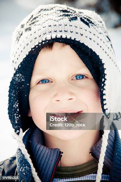Cute Boy In The Snow Stock Photo - Download Image Now - 6-7 Years ...