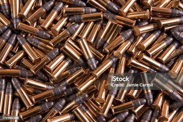 Pile Of Gold Bulk 22 Caliber Ammo Stock Photo - Download Image Now - Ammunition, 20-24 Years, Lead