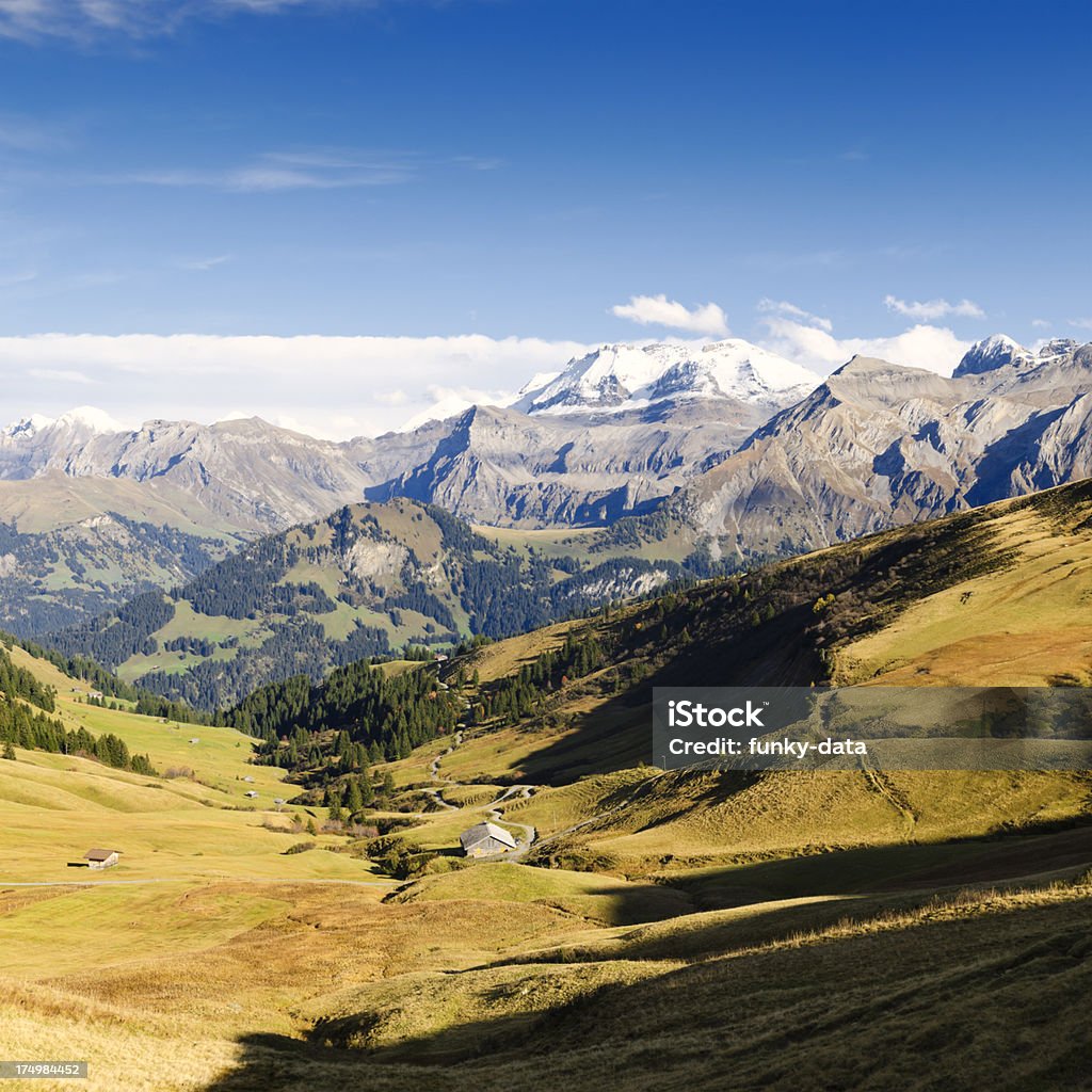 Wildstrubel i Lenk Valley w kwadrat Skład - Zbiór zdjęć royalty-free (Alpy)