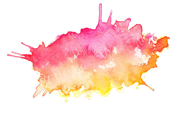 istock Abstract pink, orange, yellow watercolor background 174984715