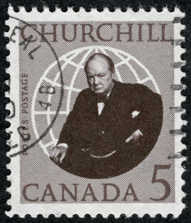 Cancelled Stamp From Canada Featuring Winston Churchill