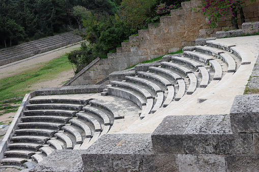 Acropolis of Rhodes, marble Odeon used as a performing theatre for 800 spectators