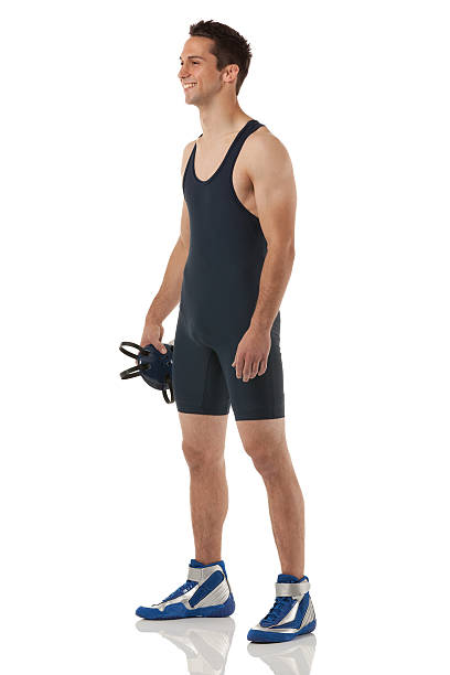 istock Profile of a happy male wrestler standing 174985829