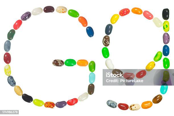 Jelly Beans Alfabeto Upper And Lower Case Letter G - Fotografie stock e altre immagini di Alfabeto