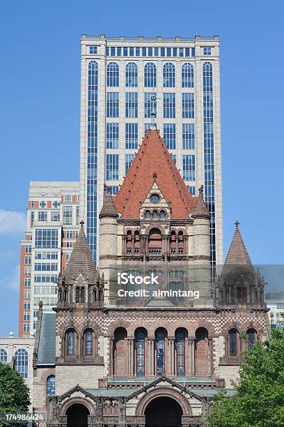 Foto de Trinity Church Em Boston e mais fotos de stock de Arquitetura - Arquitetura, Baía de Back, Boston - Massachusetts