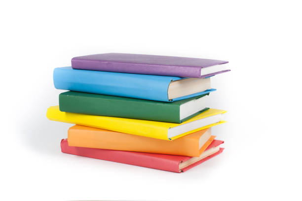 istock stacking. Open book, hardback books on white background. Back to school. Copy space for text. 1749864277