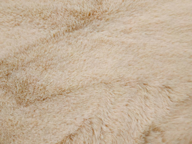 istock Bedding, carpet with a fluffy fur plaid. Copy space. Flat lay, top view. 1749870349
