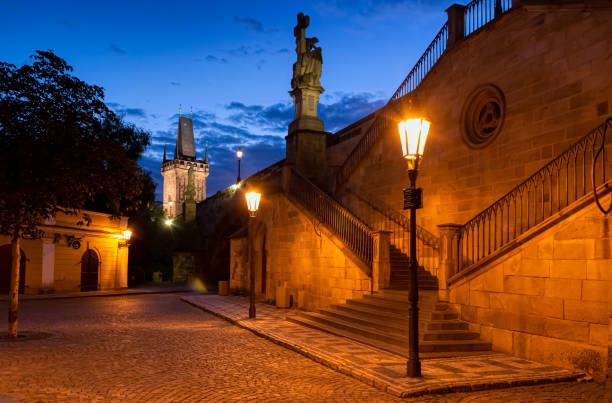 istock Charles Bridge at night in Prague 1749872067