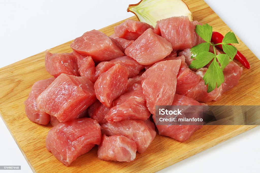 Schwein Fleisch für Gulasch - Lizenzfrei Chili-Schote Stock-Foto