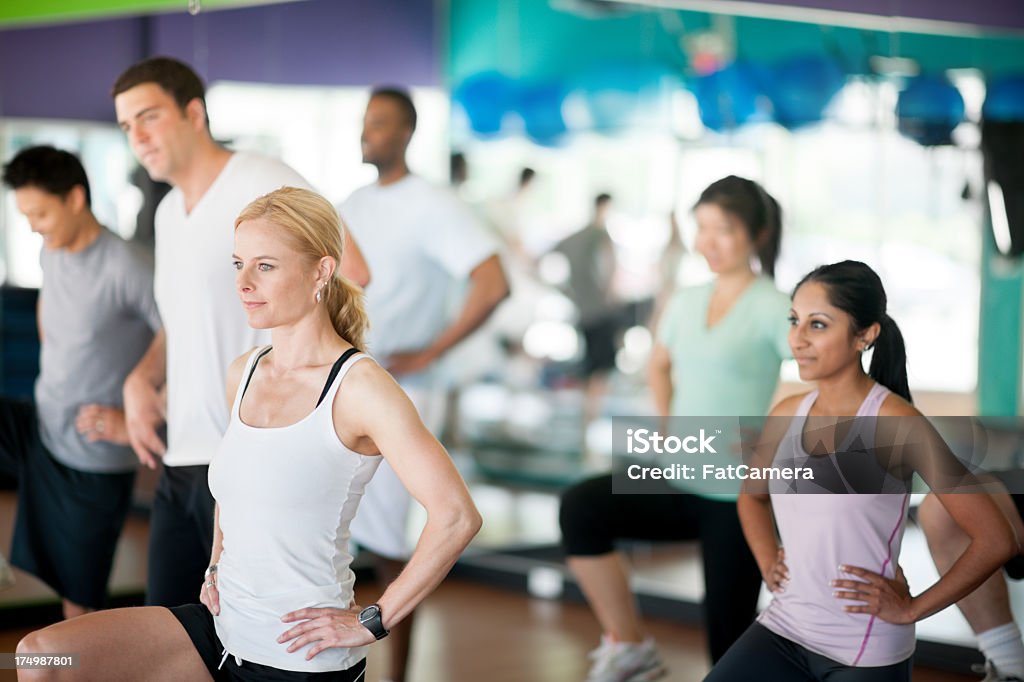 Excercise class An exercise class at the gym 20-29 Years Stock Photo