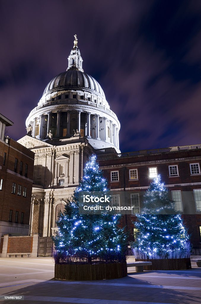 Navidad en la ciudad de Londres, St Paul's Cathedral - Foto de stock de Navidad libre de derechos