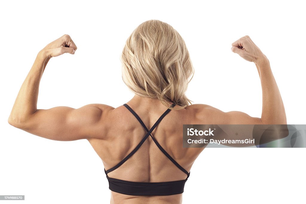 Foto de Ajuste Mulher Flexionando Os Músculos Das Costas e mais fotos de  stock de Musculação - Musculação, Figura para recortar, Mulheres - iStock