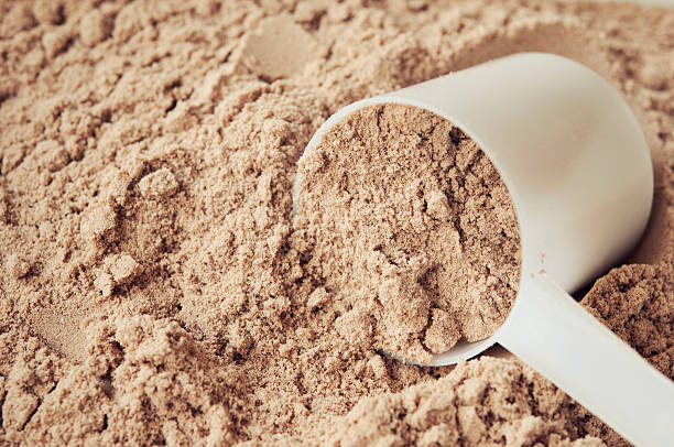 chocolate protein powder - protein bildbanksfoton och bilder