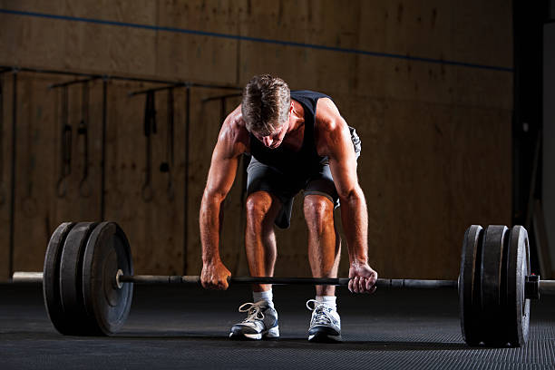 istock Man preparing to do deadlift 174989146