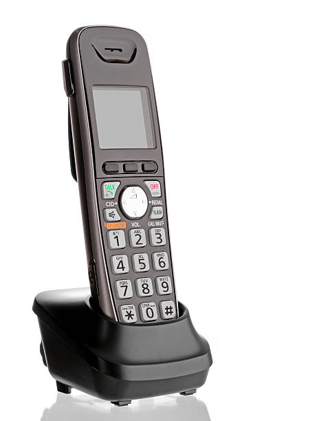 teléfono inalámbrico - cordless phone telephone landline phone telephone receiver fotografías e imágenes de stock
