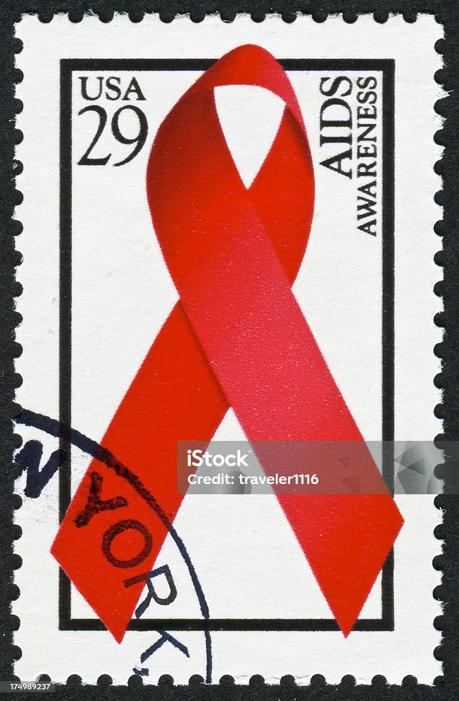 AIDS Awareness Stamp - Lizenzfrei AIDS Stock-Foto
