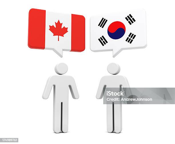 Kanada Korea Południowa Koncepcja - zdjęcia stockowe i więcej obrazów Białe tło - Białe tło, Biały, Biznes międzynarodowy