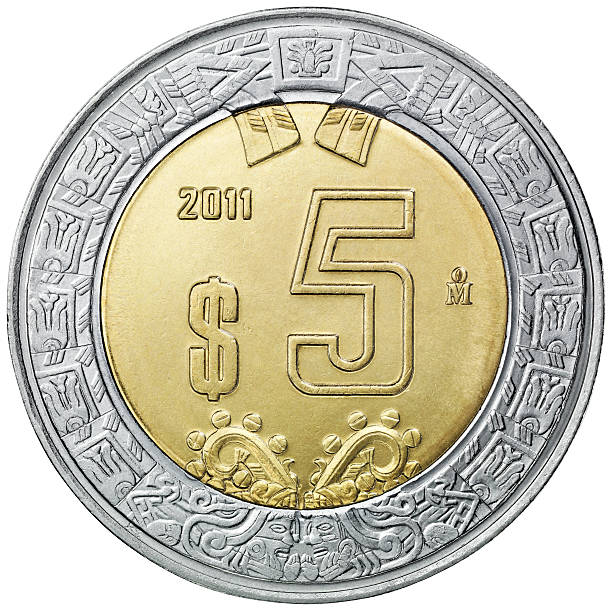 istock Obverse of the five mexican pesos coin 174989889