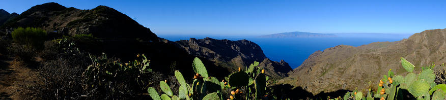 Panoramic view from the south of Tenerife. Canary Islands, Spain