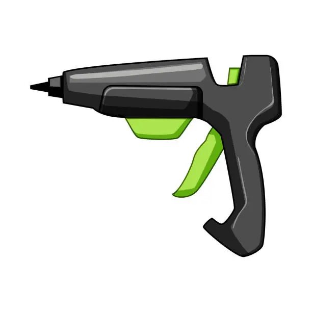 Vector illustration of adhesive glue gun cartoon vector illustration