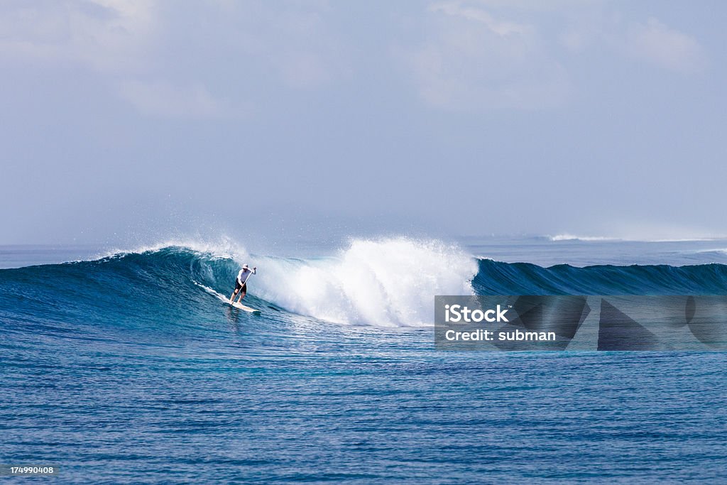 Paddle Surf onda di equitazione - Foto stock royalty-free di Acqua