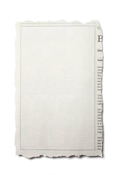 разорванный модель newpaper - empty paper стоковые фото и изображения