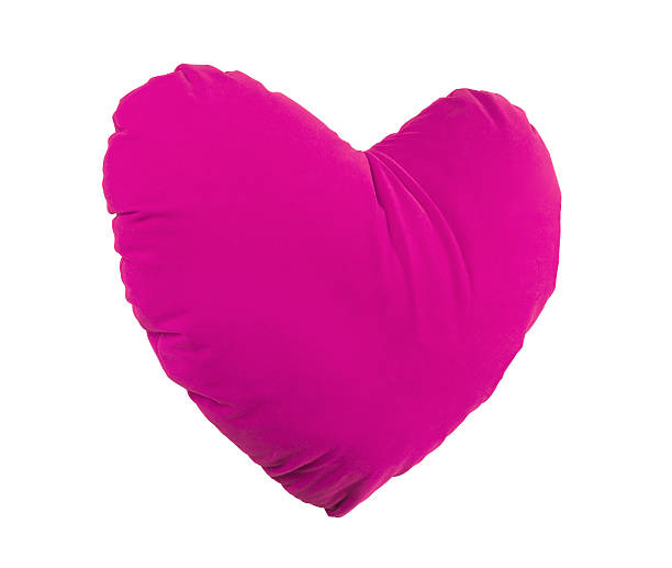 corazón almohada (trazado de recorte) (haga clic para obtener más información) - heart shape pillow cushion textile fotografías e imágenes de stock