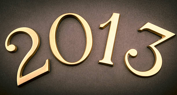 istock Gold 2013 New year text on dark background 174991403