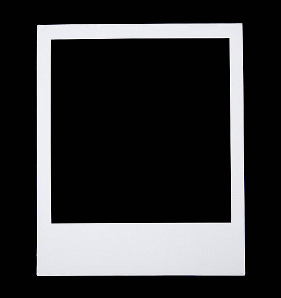 istock Blank instant photo prints on black background 174992180