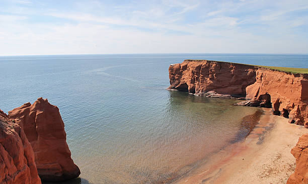 istock Red Sandstone Cliffs at Magdalen Islands, Quebec. 174992222