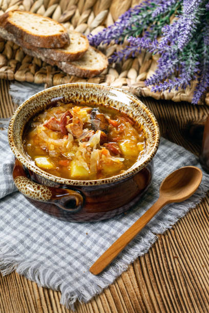 istock Traditional russian sour cabbage soup 1749923420
