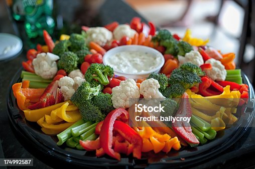 istock A vegetable tray with broccoli, cauliflower and pepper  174992587