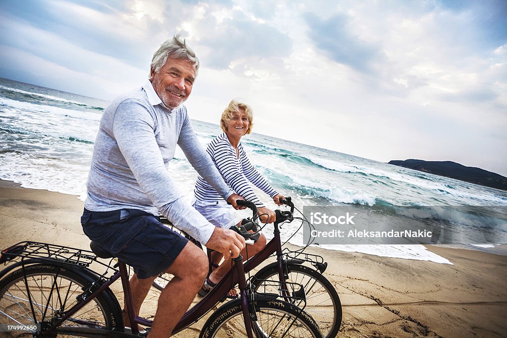 Aktive Senior - Lizenzfrei Fahrrad Stock-Foto