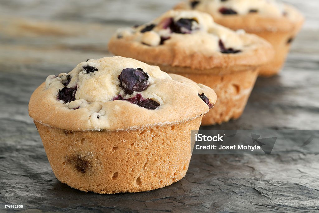 Muffins de mirtilo - Foto de stock de Amarelo royalty-free