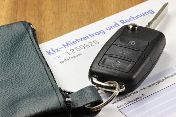 istock car key and German car rental contract 1749930795